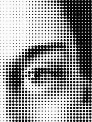 a halftone image of my maternal grandmother's eye