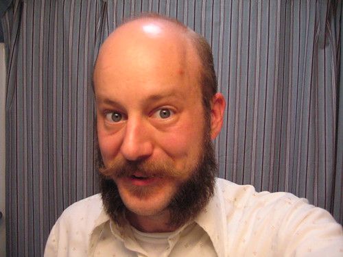 the author with Wolverine style mutton chops and one hell of a mustache