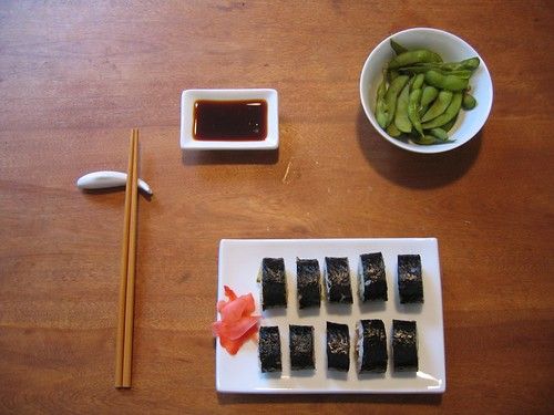 a plate of sushi before I ate it