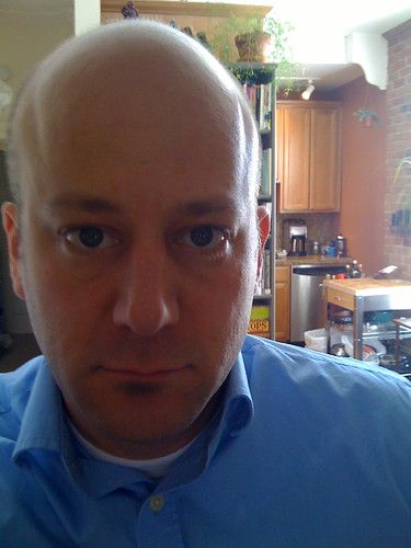 the beardless author as a selfie