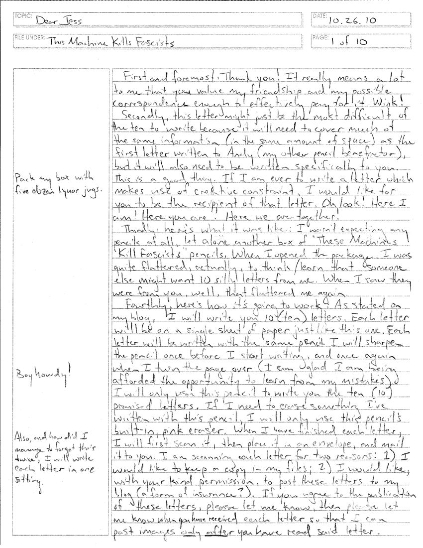 1of10-1 a handwritten letter