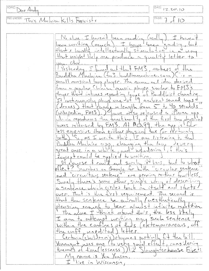 a handwritten letter