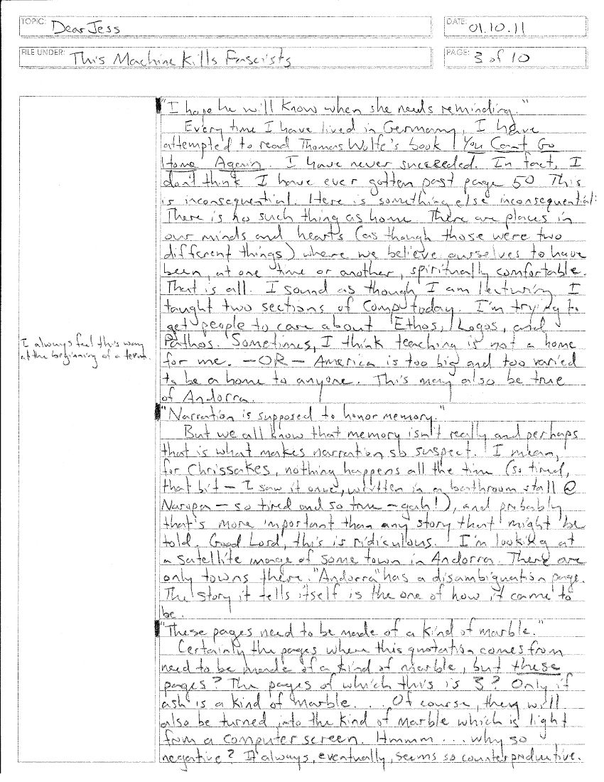a handwritten letter