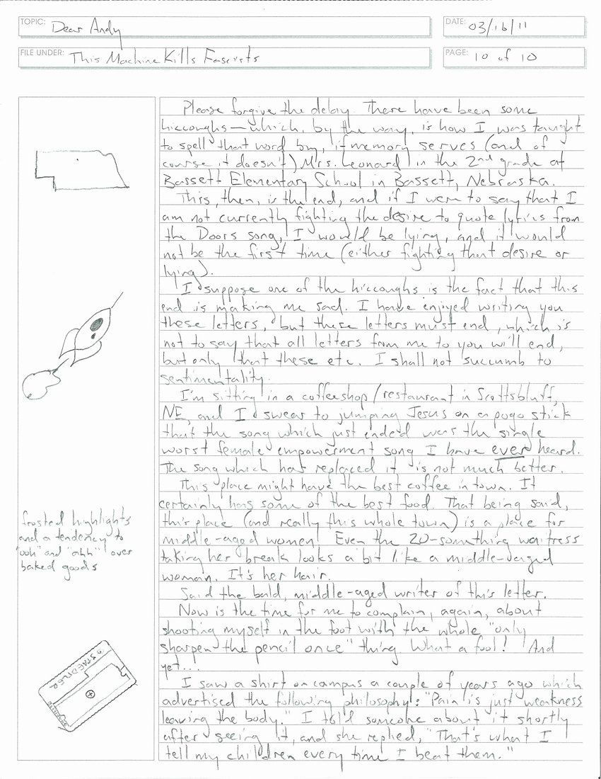 a handwritten letter