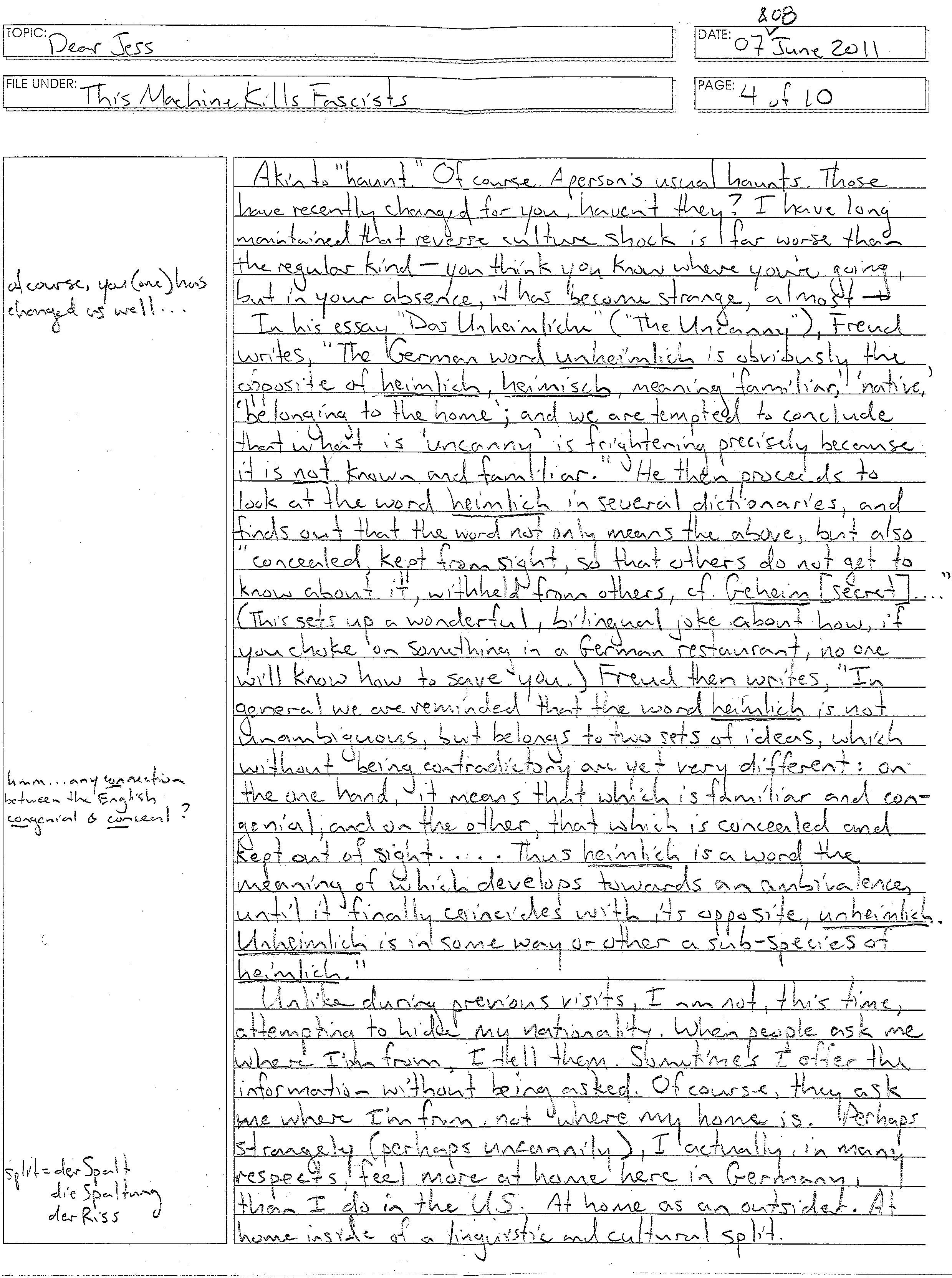 a handwritten letter